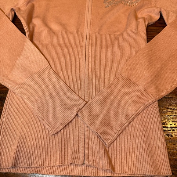 NWT! Guess Bling Sequin Francer Full Zip Sweater Hoodie Pink - Picture 14 of 15